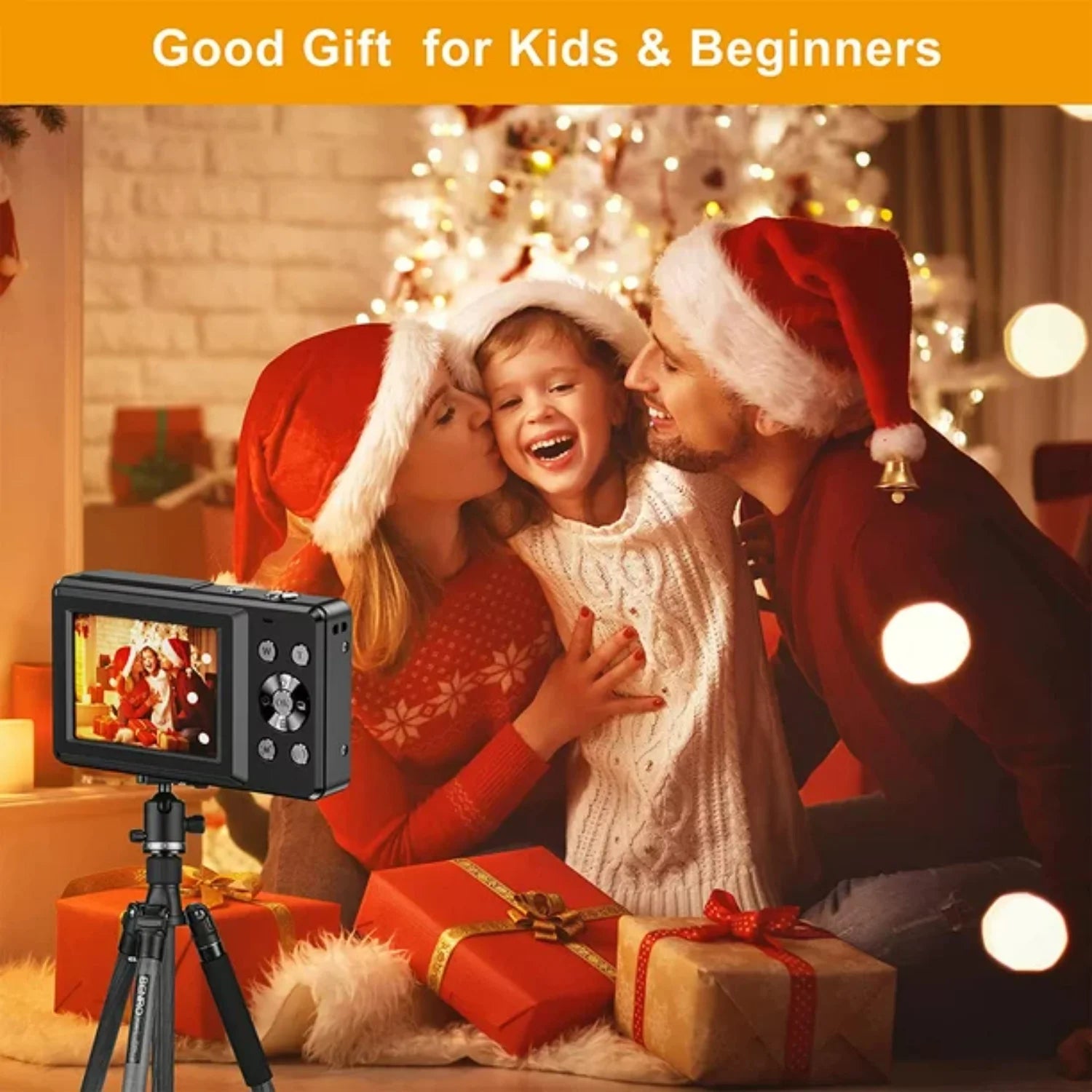 1080P Digital Camera 44MP 16X Digital Zoom Compact Point and Shoot Camera Portable Small Camera Starter Camera for Teens Students Boys Girls Seniors