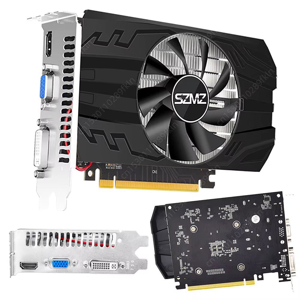 1/2/4GB Graphics Card DDR3/DDR5 Desktop Gaming Video Card Hdmi-Compatible VGA DVI PCI-E 16X Low Profile Graphics Cards for PC