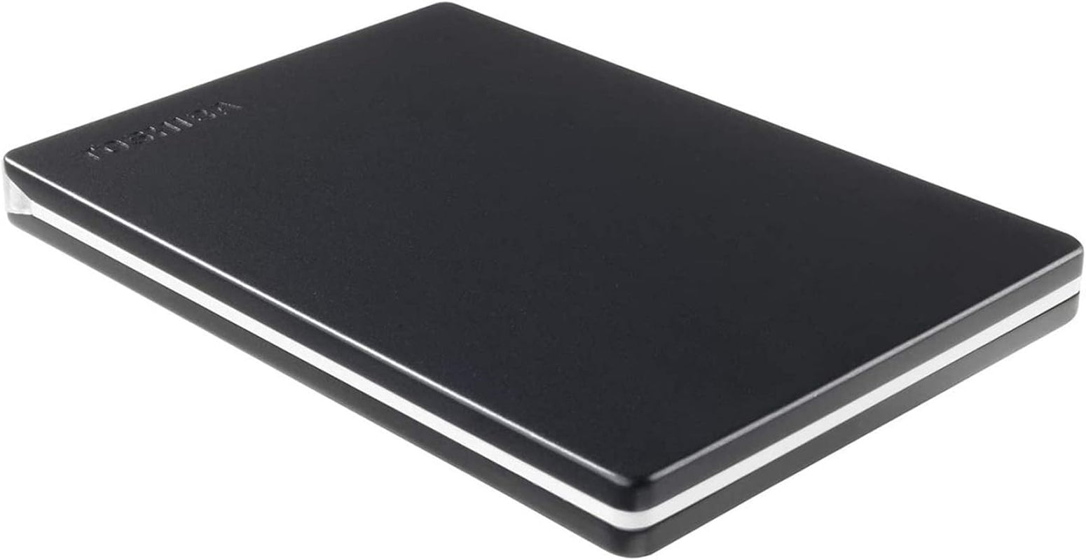 Canvio Slim 2TB Portable External Hard Drive USB 3.0, Black - HDTD320XK3EA