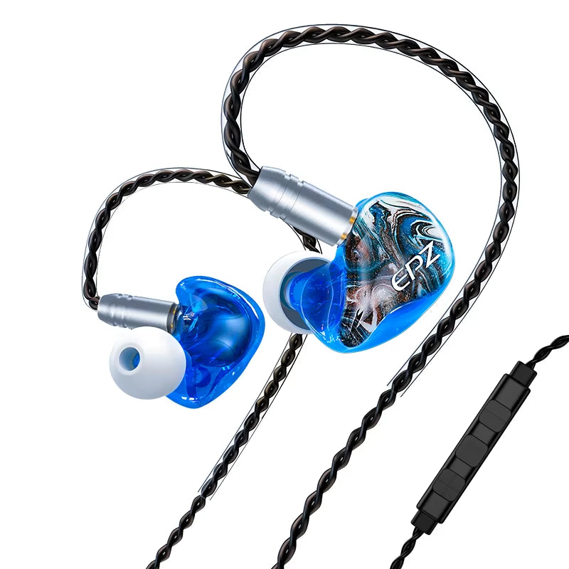 Q1 Earphones Wired HIFI Bass Earbuds IEM in Ear Monitor Gaming Headphones 0.78 2 Pin Detachable Cable Earbuds
