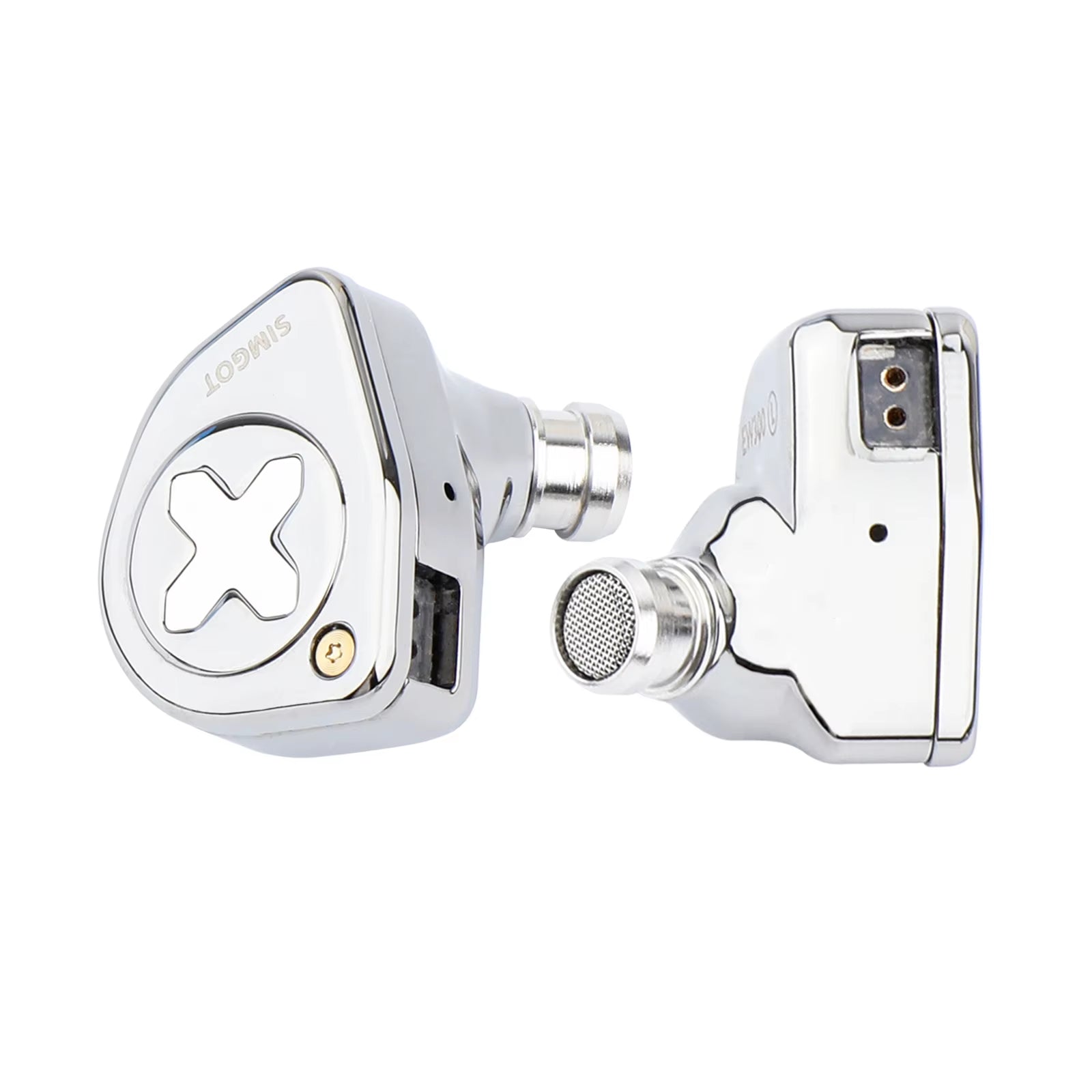 EW300 1Dd+1Planar+1Pzt Hybrid Driver IEM HIFI Earphones with Detachable Nozzles Silver-Plated OFC IEM Cable for Musician