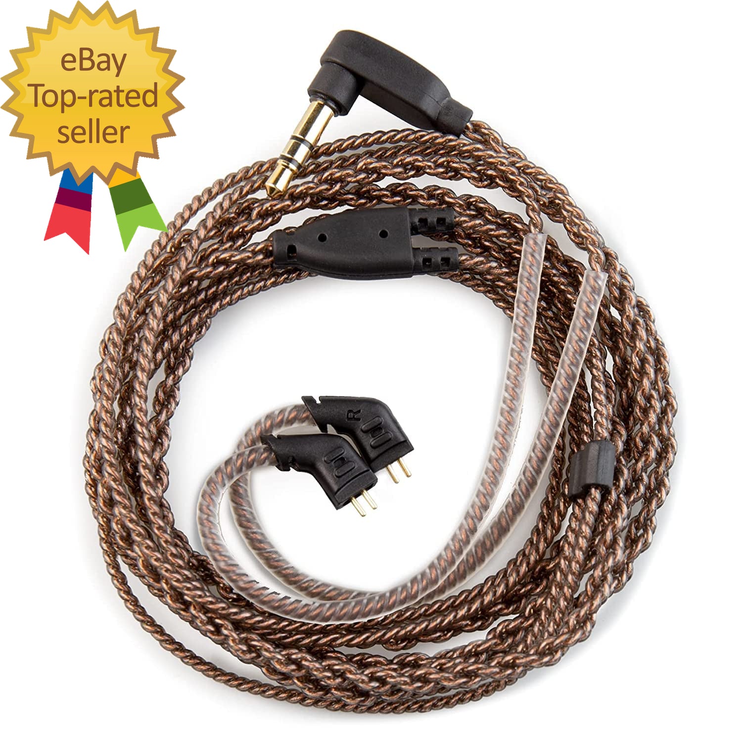 KZ CCA 2PIN IEM Earphone Cable 4 Core High-Purity Copper Twisted in Ear Monitor