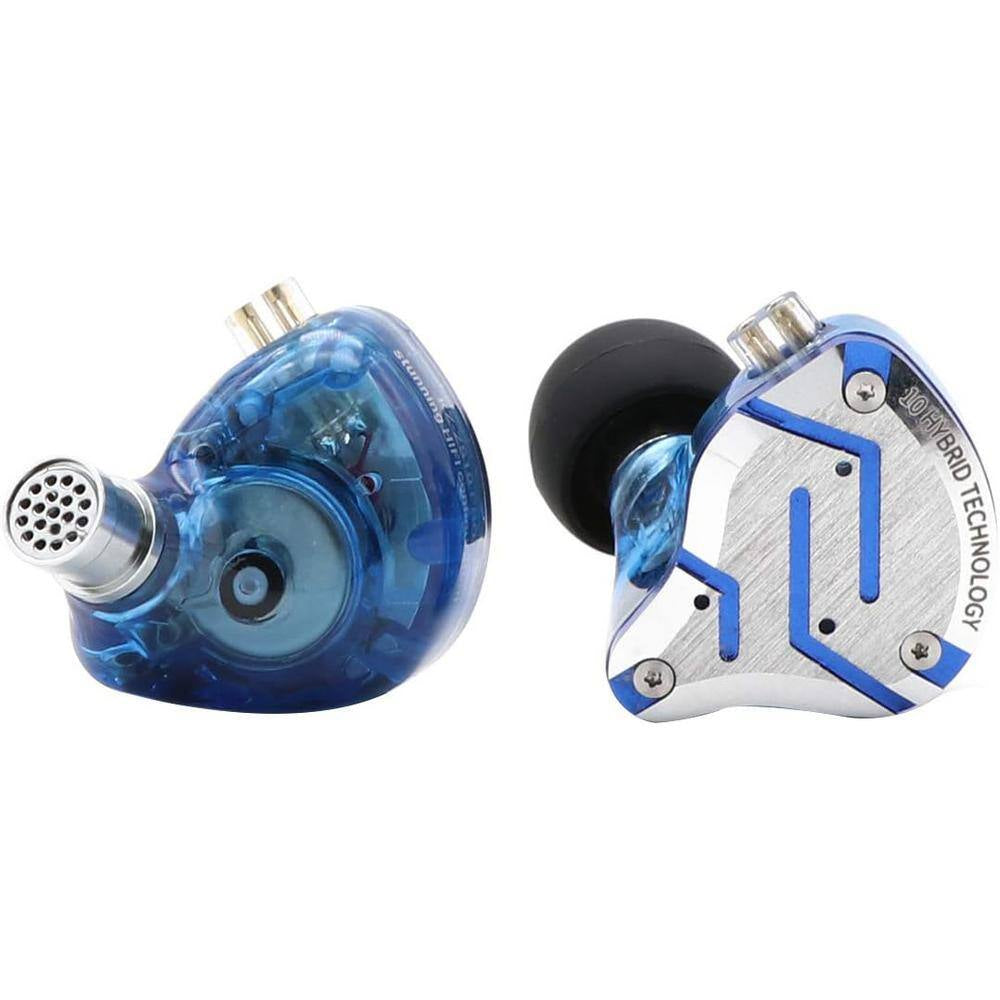 Glare Blue Wired Noise Cancelling Gaming Earbud and In-Ear with Stainless Steel Faceplate without Mic
