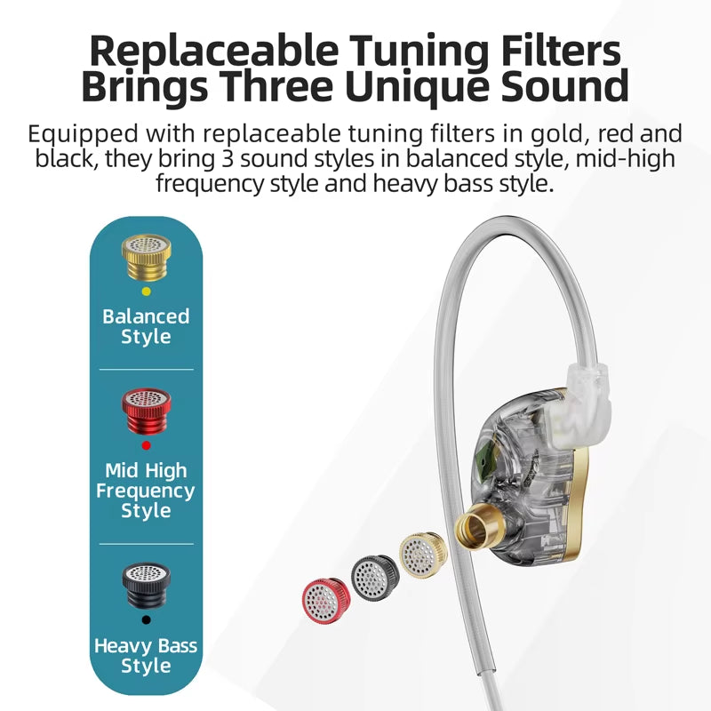 NX7MK4 MK4 Stabilized Wood HIFI Earbud 7 Driver Units Hybrid Audiophile Earphone with Replaceable Tuning Filters IEM MK3