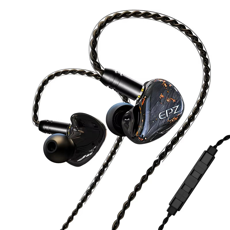 Q1 Earphones Wired HIFI Bass Earbuds IEM in Ear Monitor Gaming Headphones 0.78 2 Pin Detachable Cable Earbuds