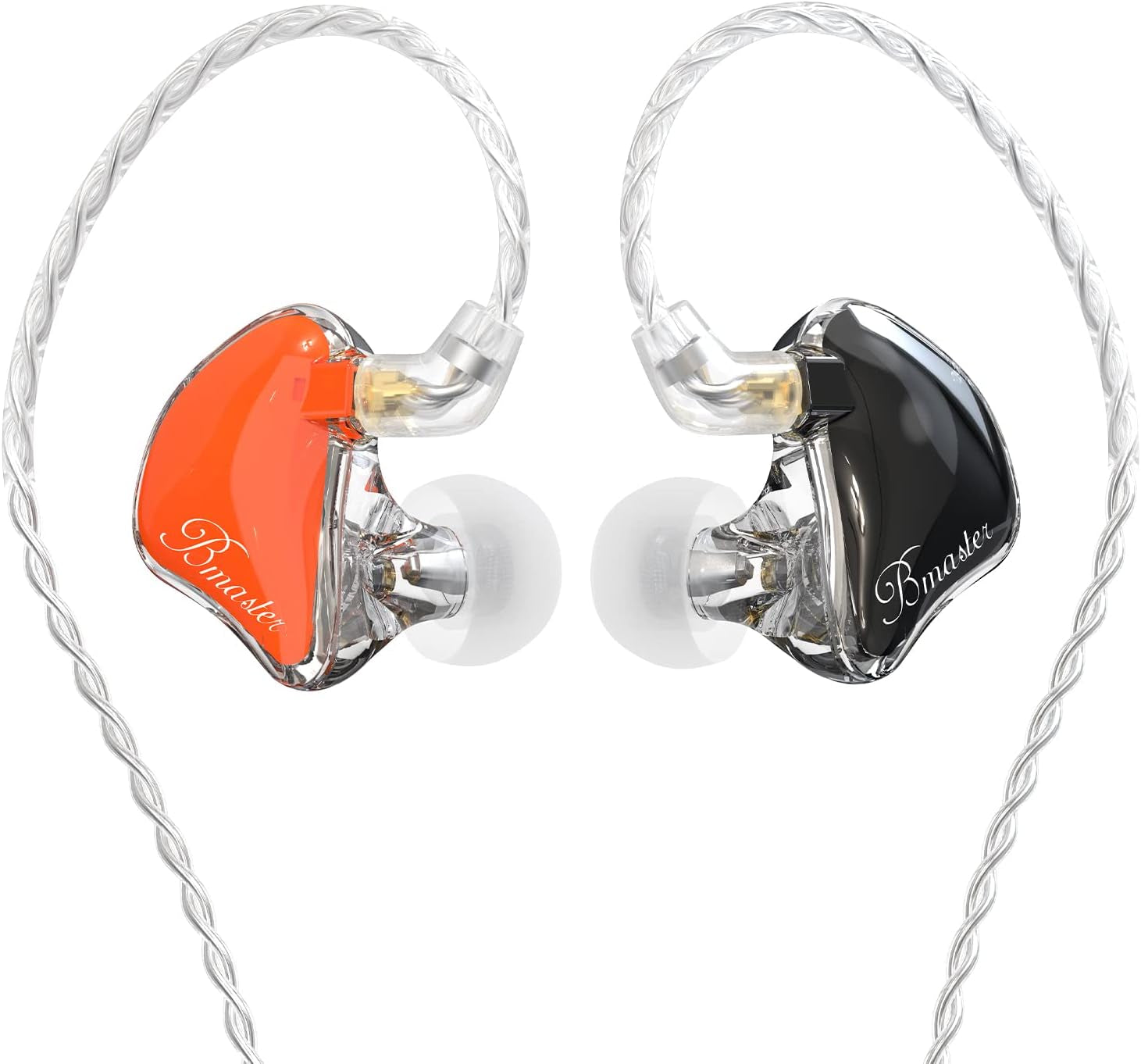 In-Ear Monitors, Bmaster Triple Driver Hifi Stereo Noise-Isolating with Enhanced Bass for Musicians Stage/Audio Recording (PRO Orange/Black)