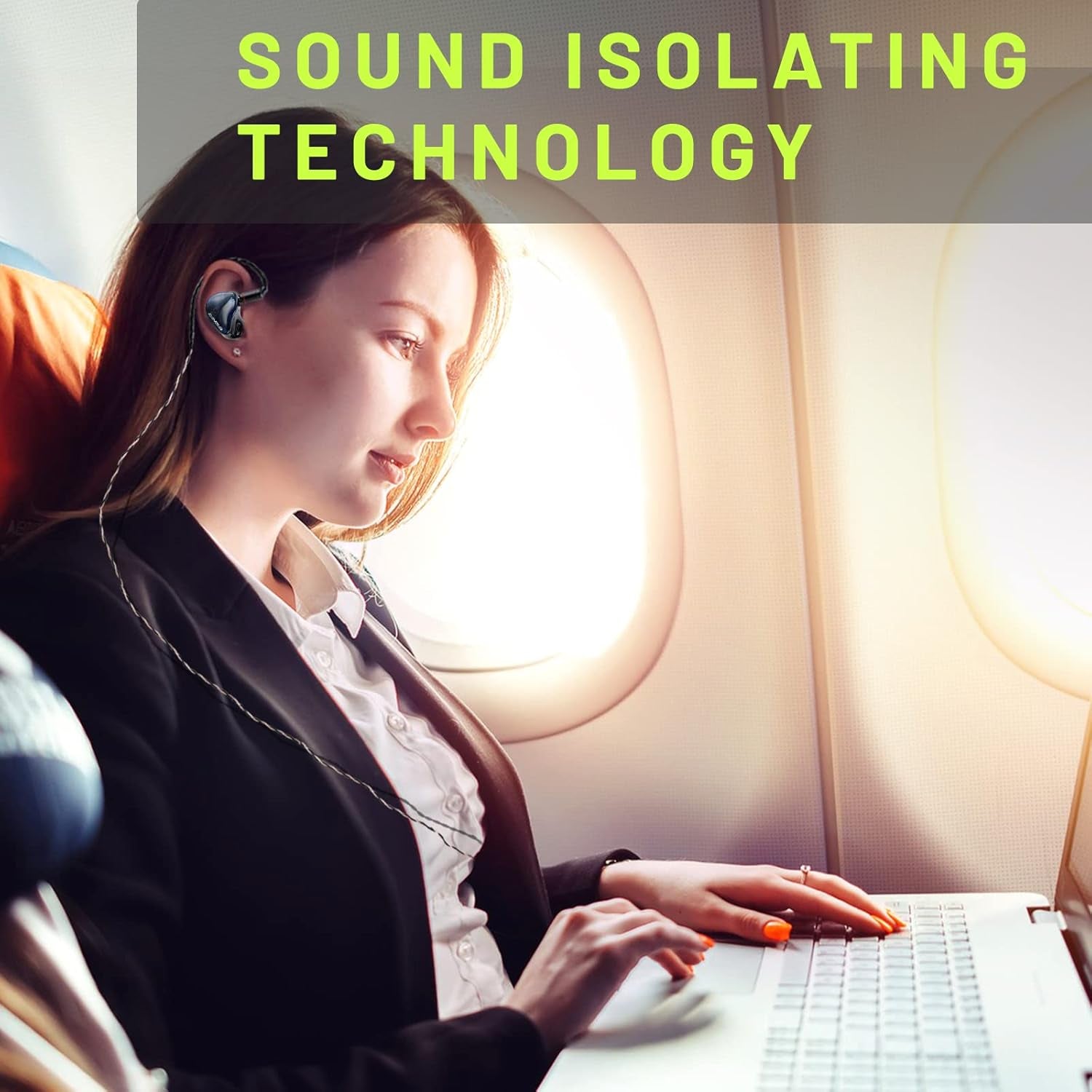 JF1 Wired in Ear Monitor Earphones for Drummer, Ear Monitor Earbuds with 1 Dynamic Drive (DD), Resin IEM Earphone for Audiophile(1Dd,Blue)