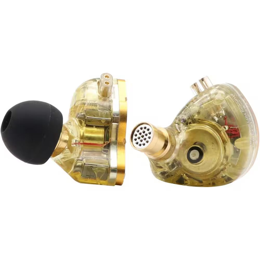 Glare Yellow Wired Noise Cancelling Gaming Earbud and In-Ear with Stainless Steel Faceplate with Mic