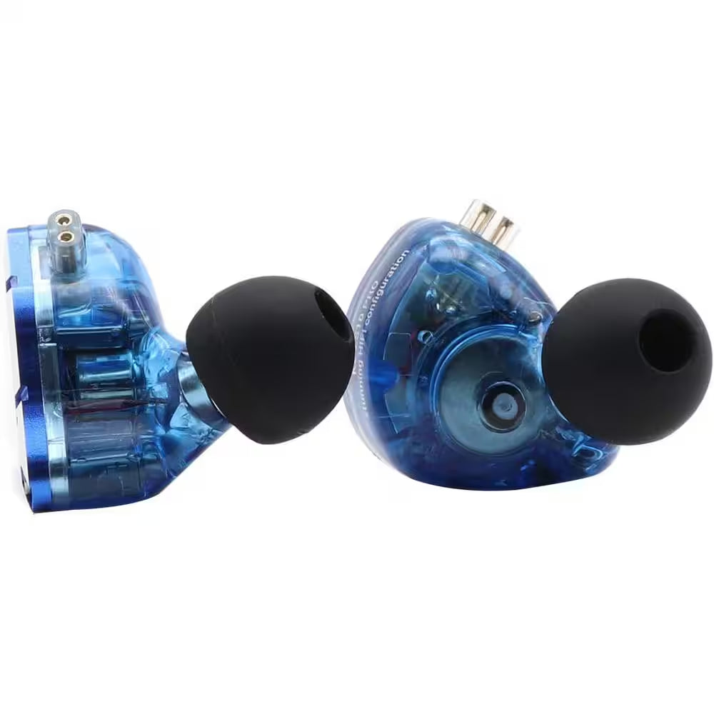 Glare Blue Wired Noise Cancelling Gaming Earbud and In-Ear with Stainless Steel Faceplate without Mic