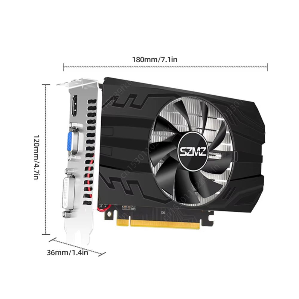 1/2/4GB Graphics Card DDR3/DDR5 Desktop Gaming Video Card Hdmi-Compatible VGA DVI PCI-E 16X Low Profile Graphics Cards for PC