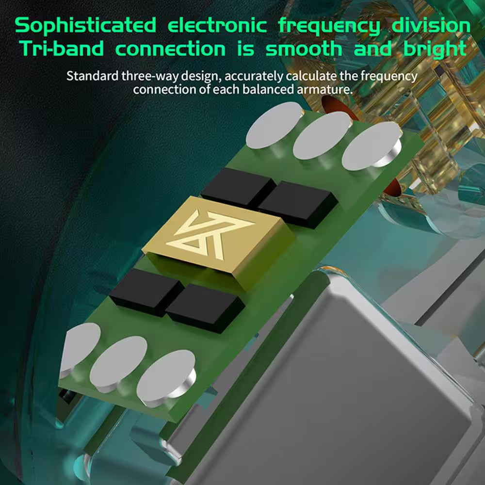 Hifi IEM PRO Black Wired Sound Isolation Earbud and In-Ear Earbuds with 2 Pin Detachable and Mic