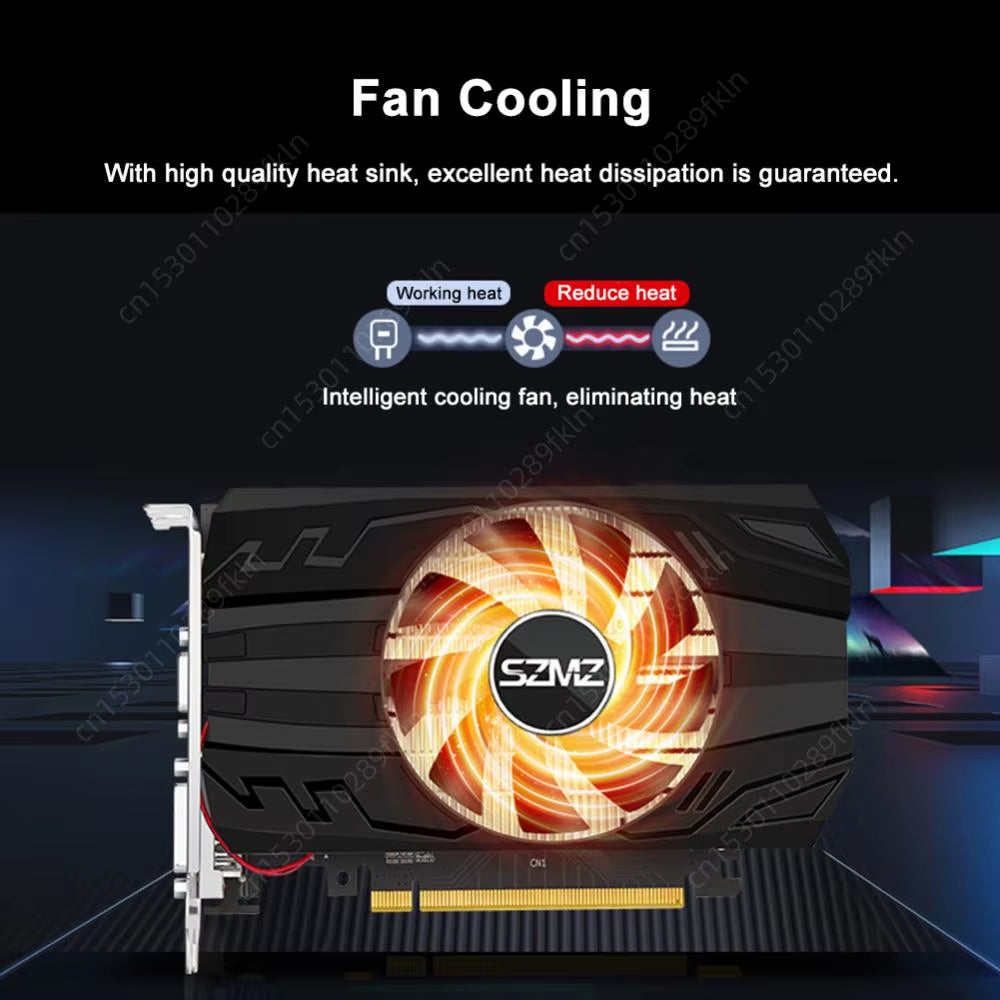 1/2/4GB Graphics Card DDR3/DDR5 Desktop Gaming Video Card Hdmi-Compatible VGA DVI PCI-E 16X Low Profile Graphics Cards for PC
