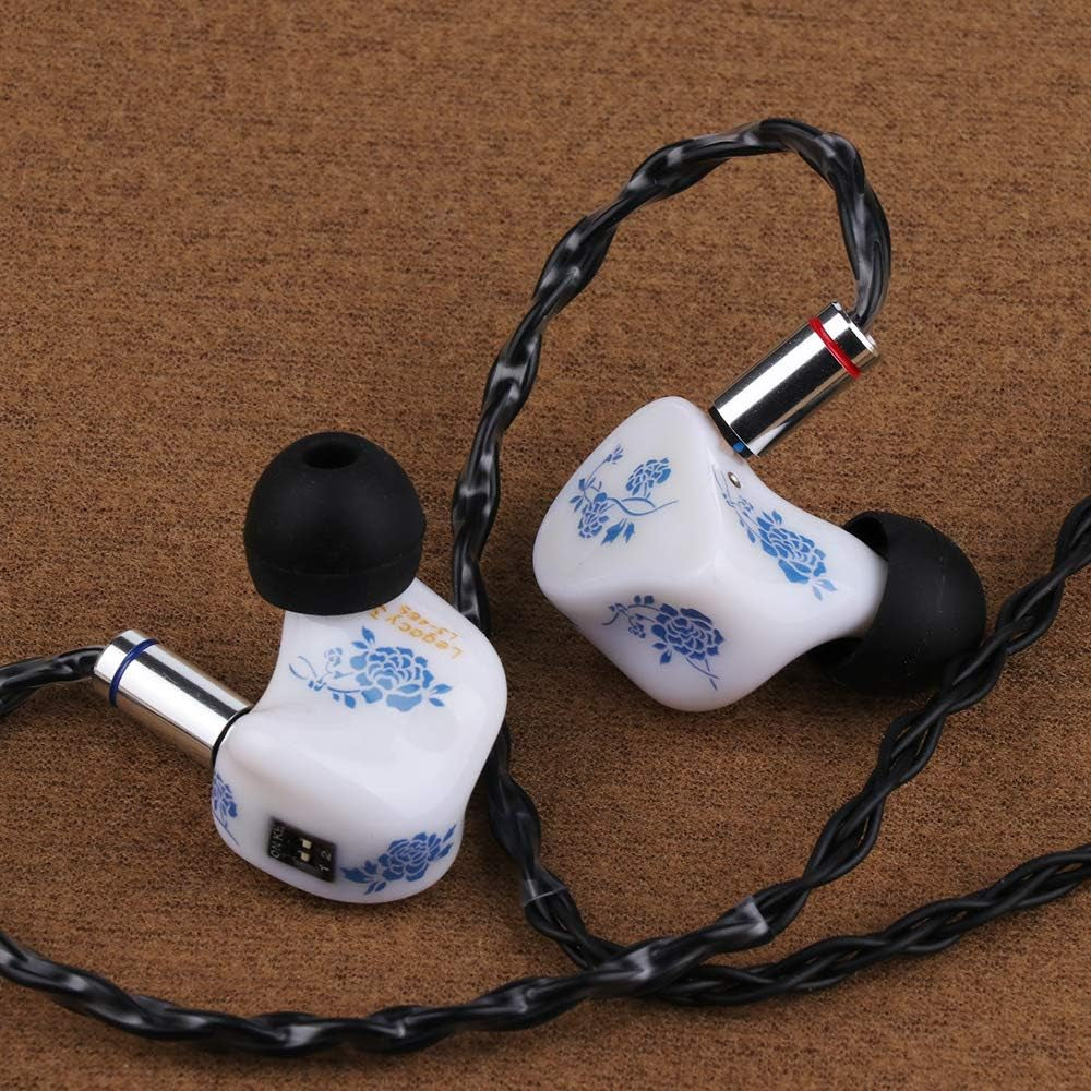Legacy 3 2BA + 1DD Hybrid Triple Driver in Ear Monitor for Audiophiles Musicians (2Pin, Porcelain White)