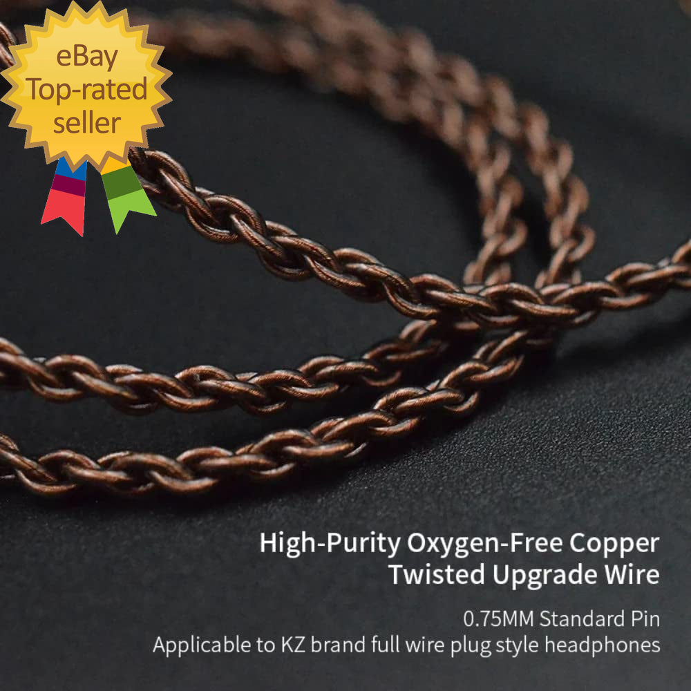 KZ CCA 2PIN IEM Earphone Cable 4 Core High-Purity Copper Twisted in Ear Monitor