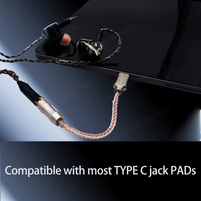 DA06 CX31993 Hifi USB DAC Type C to 3.5Mm Headphone Amplifier Audio Decoder IEM AMP Mobile Phone Adapter