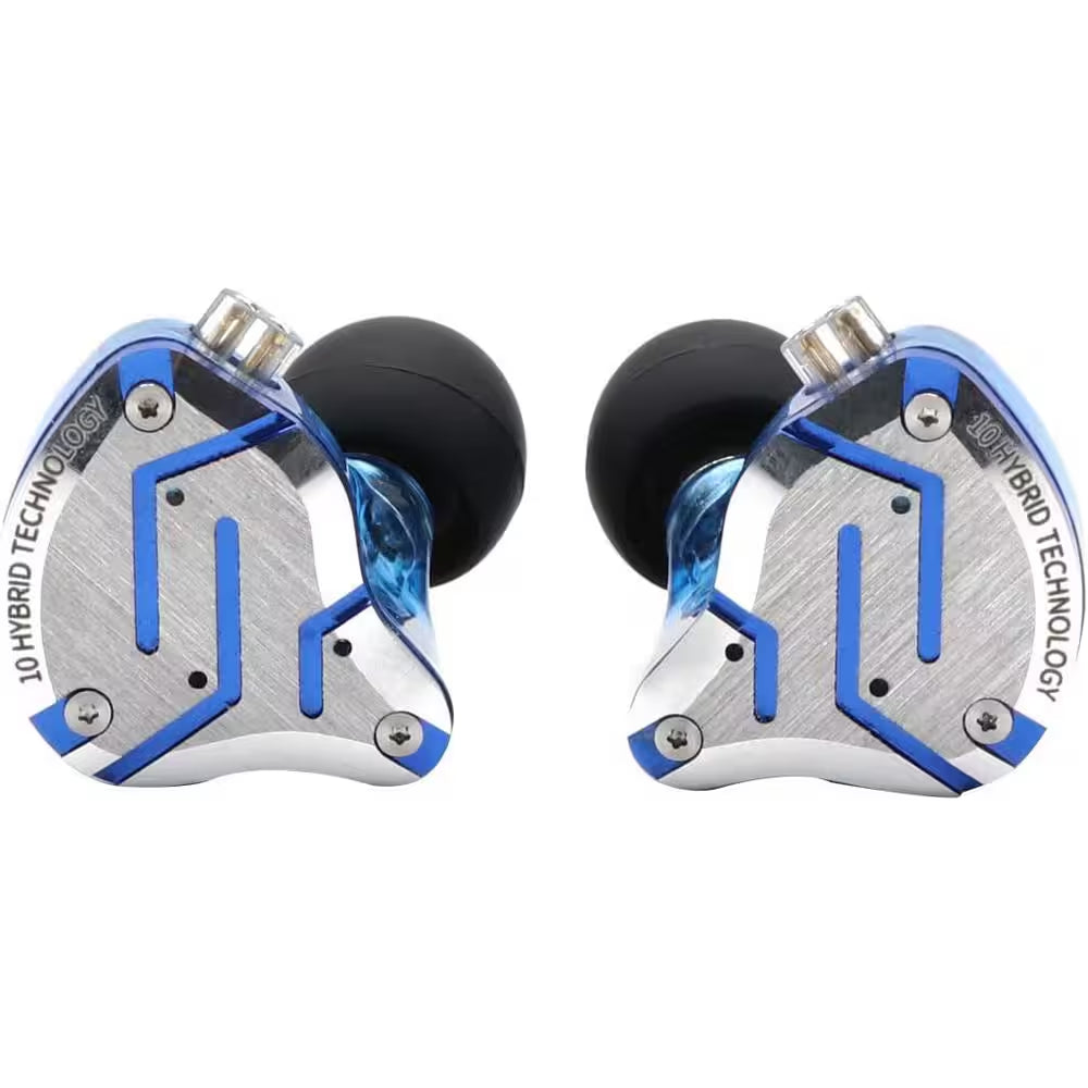 Glare Blue Wired Noise Cancelling Gaming Earbud and In-Ear with Stainless Steel Faceplate without Mic