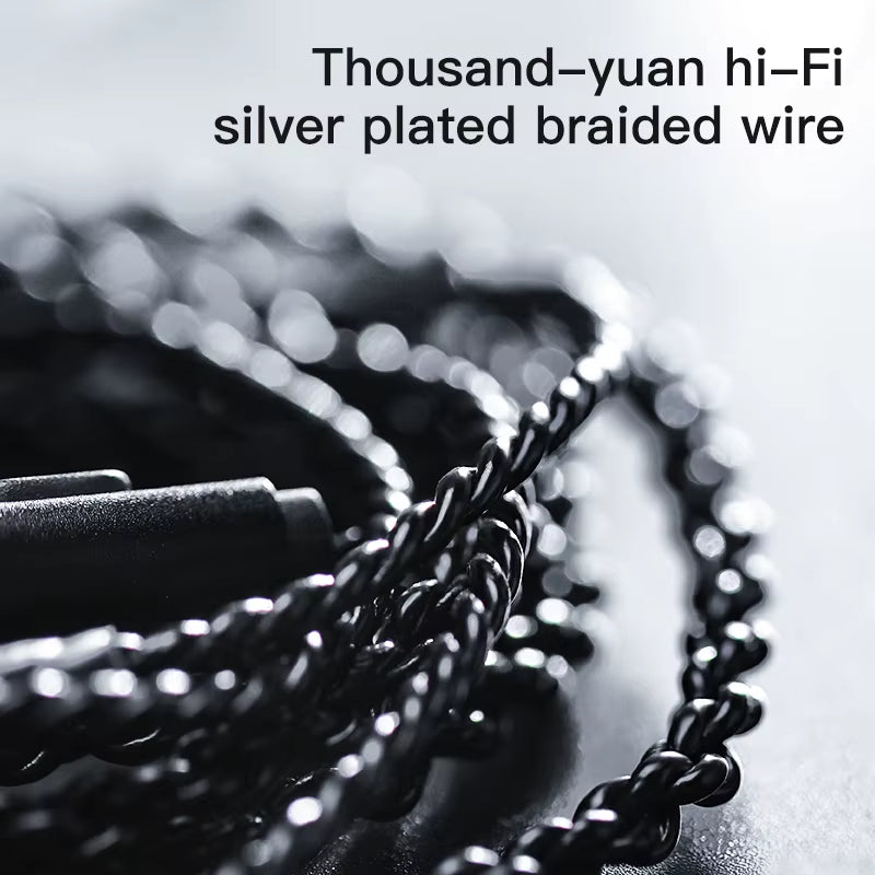 Q1 Earphones Wired HIFI Bass Earbuds IEM in Ear Monitor Gaming Headphones 0.78 2 Pin Detachable Cable Earbuds