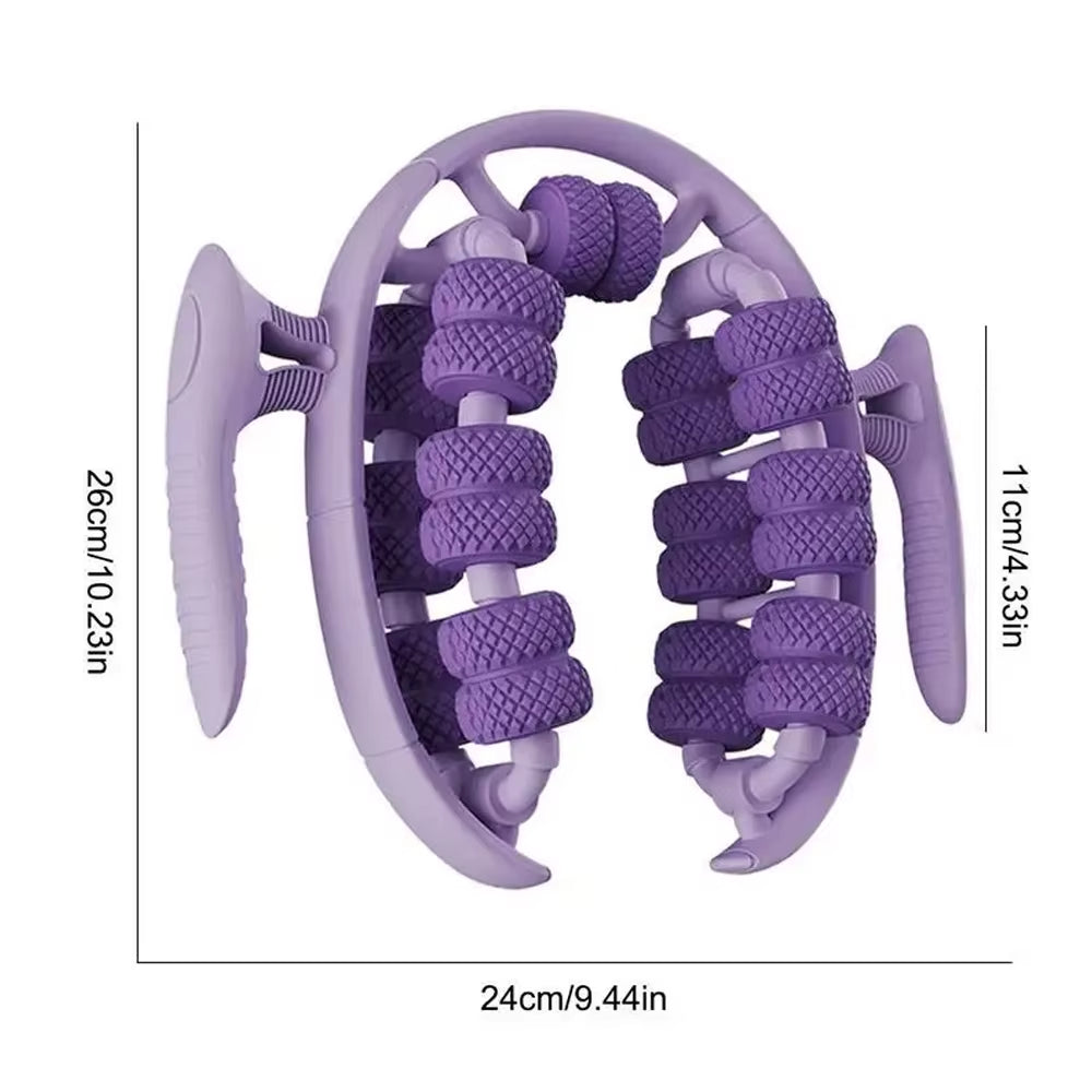 1PCS Massage Roller Relax Roller 26 Wheels, Cellulite Roller Muscle Relaxer Circular Leg Clamps Leg Massage for Tennis Elbow Leg