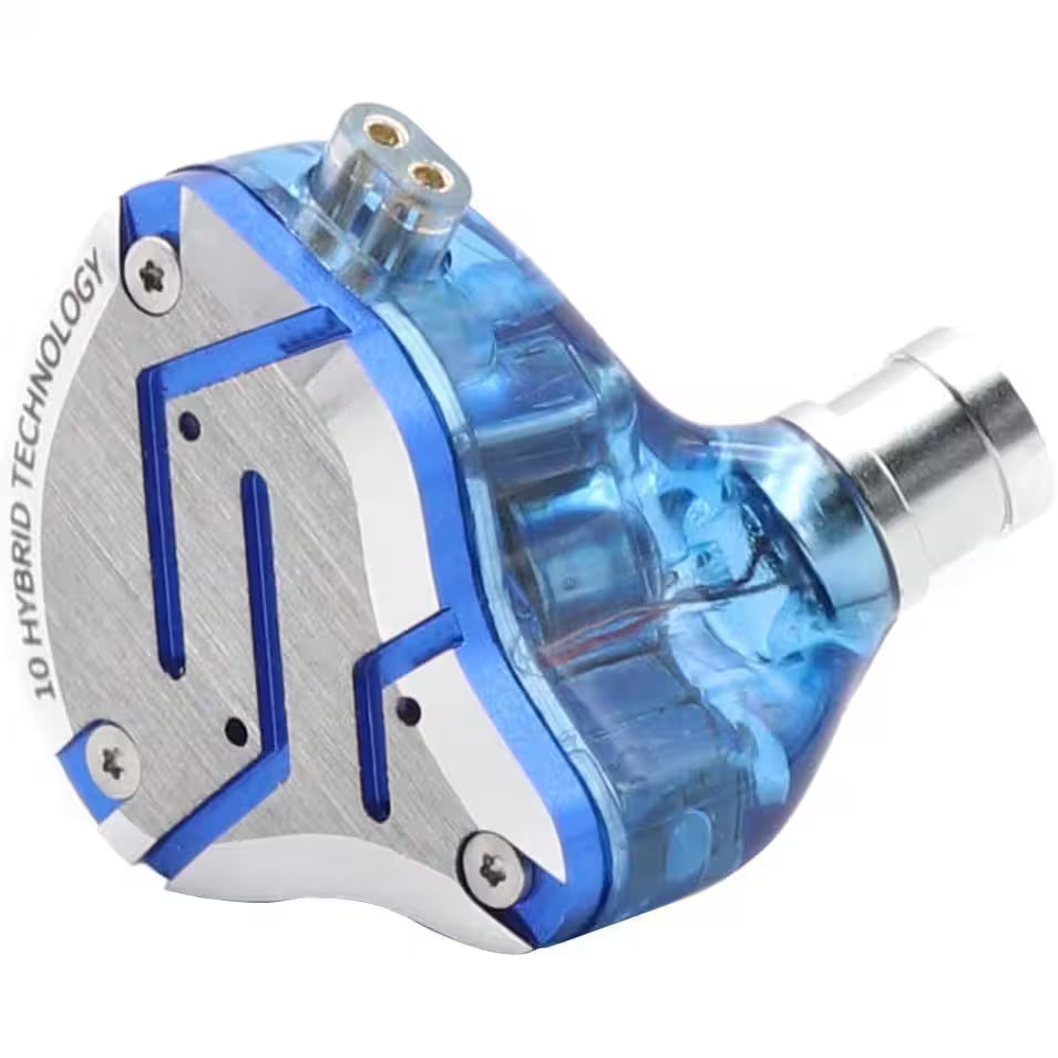 Glare Blue Wired Noise Cancelling Gaming Earbud and In-Ear with Stainless Steel Faceplate without Mic